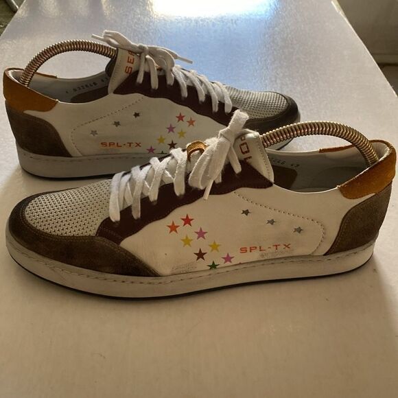 SEPOL Men’s Constantinople Distressed Style Leather Sneakers Size 43 - Picture 2 of 8